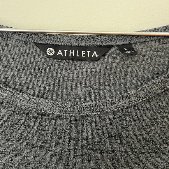 ATHLETA Women's Long Sleeve Gray Top with Thumb Holes Size L - Picture 3 of 13